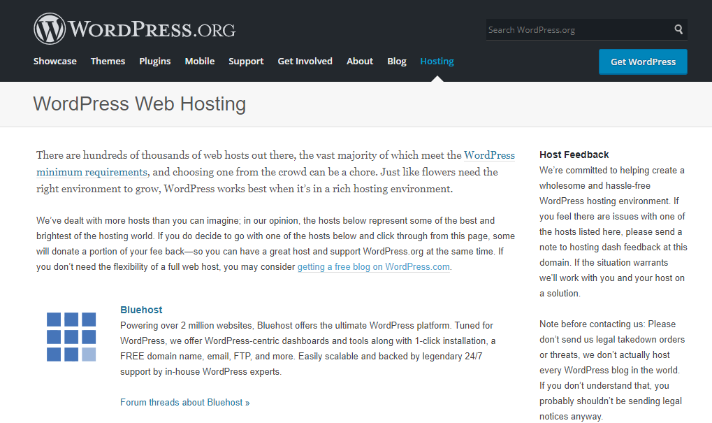 Bluehost and WordPress